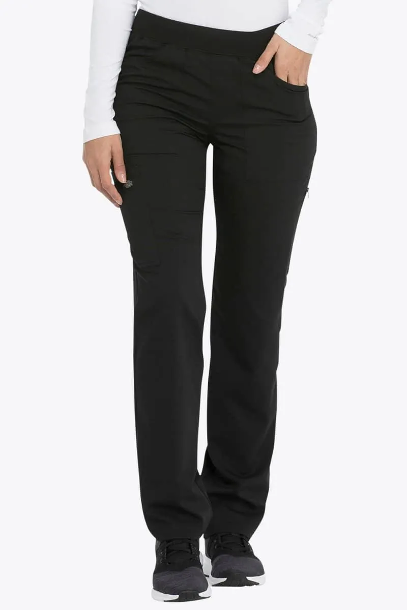 DK135T SAH Dickies Balance Women's Tall Mid Rise Tapered Leg Pant Black