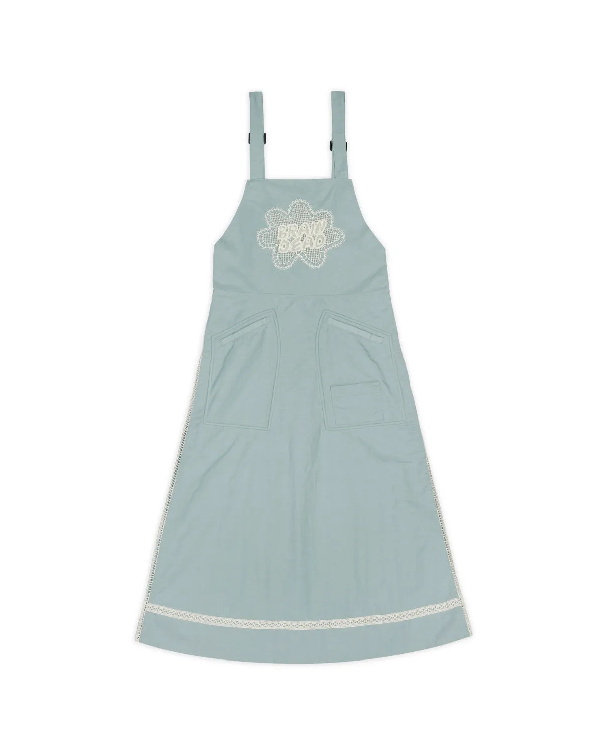 Doily Apron Utility Dress - Seafoam