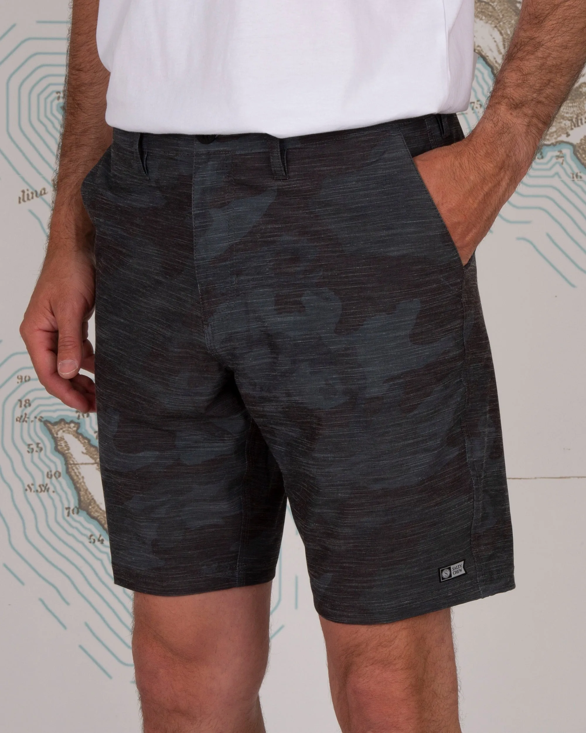 Drifter 19" Black Camo Hybrid Walkshort