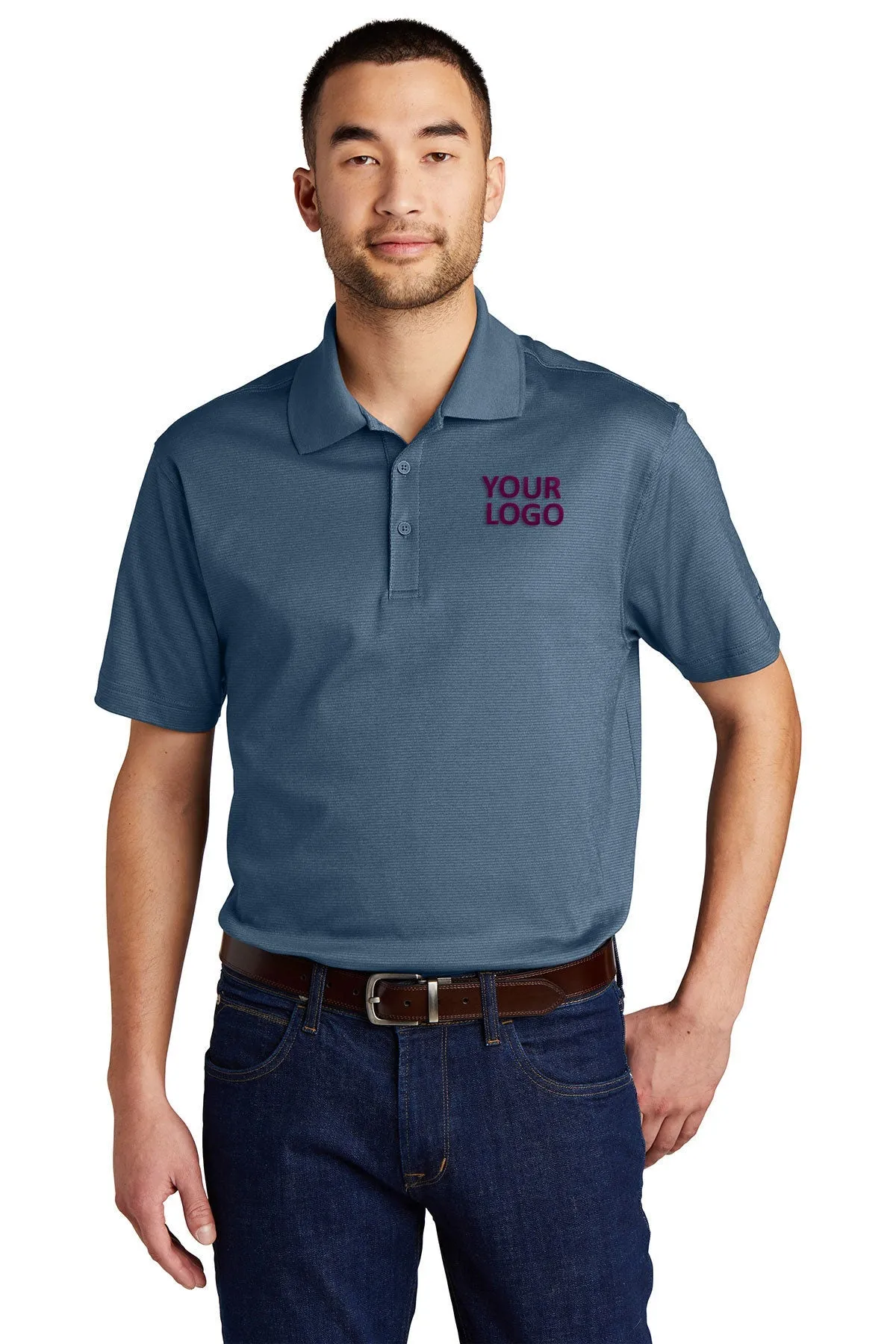 Eddie Bauer Custom Performance Polos, Coast Blue