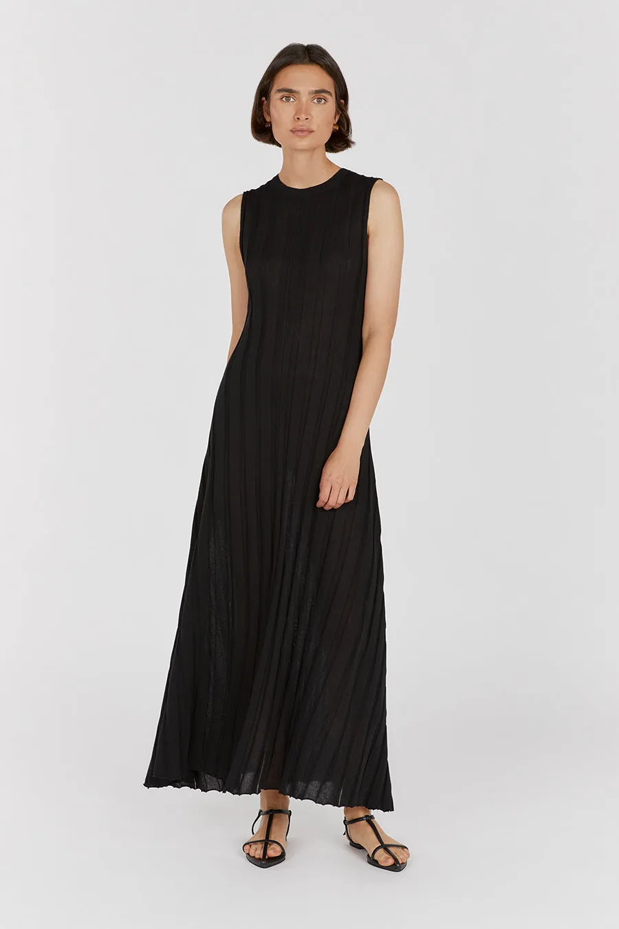 EDEN BLACK SLEEVELESS MAXI DRESS