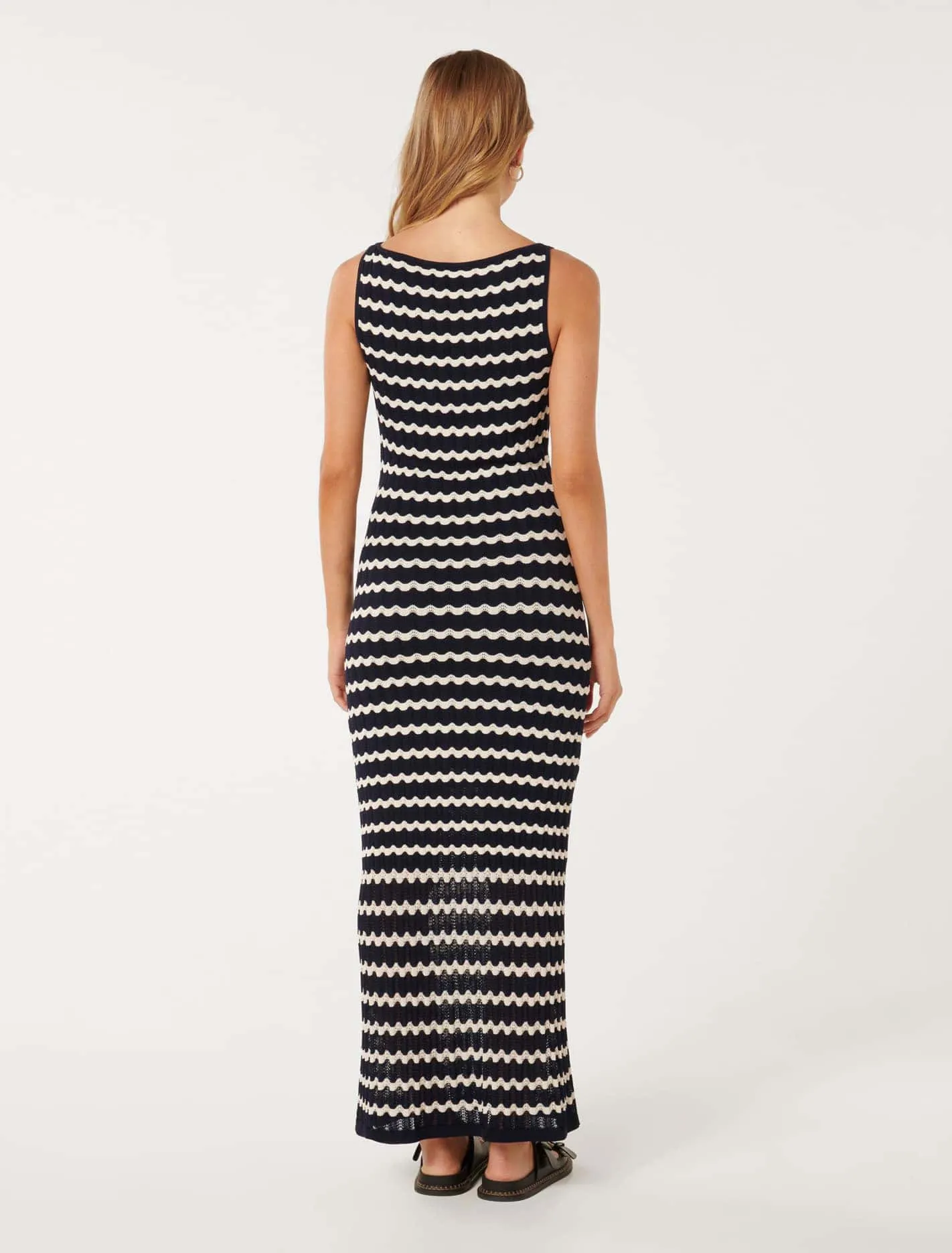 Elora Wave Striped Knit Dress