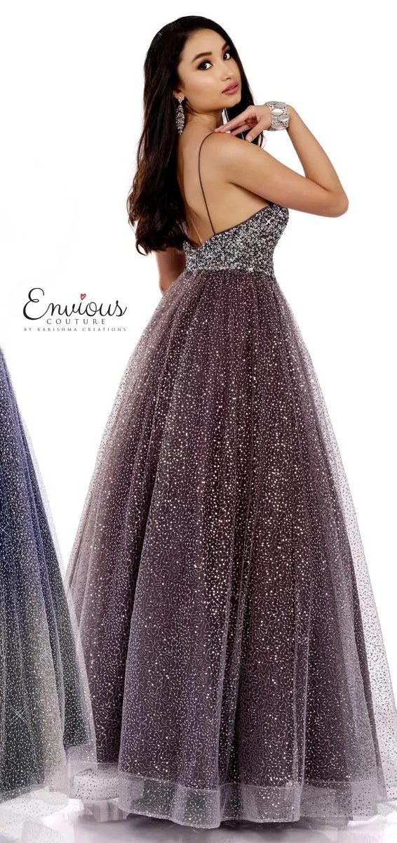 ENVIOUS Couture 1766 Shimmering "Smoke" Ballgown