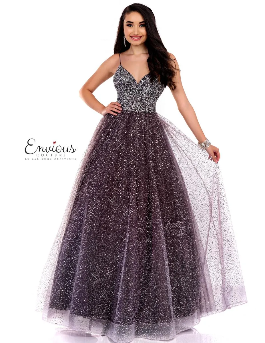 ENVIOUS Couture 1766 Shimmering "Smoke" Ballgown