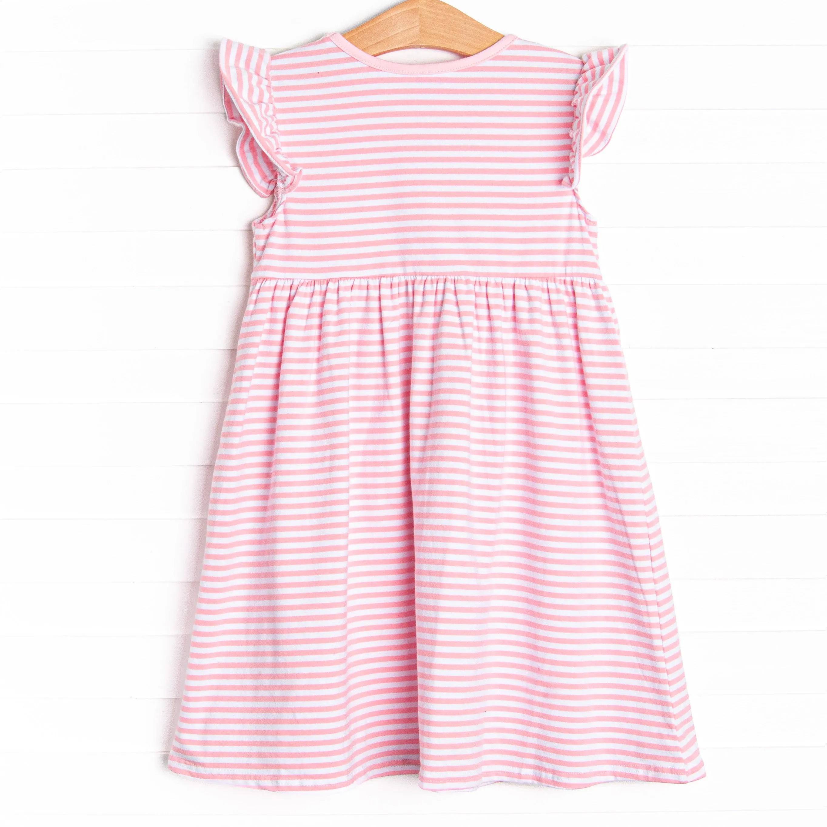 Everly Dress, Light Pink Stripe