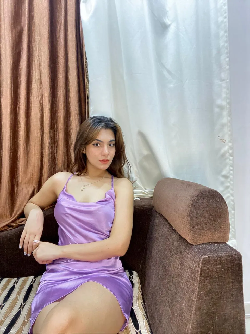 Eyes on me Lilac satin dress