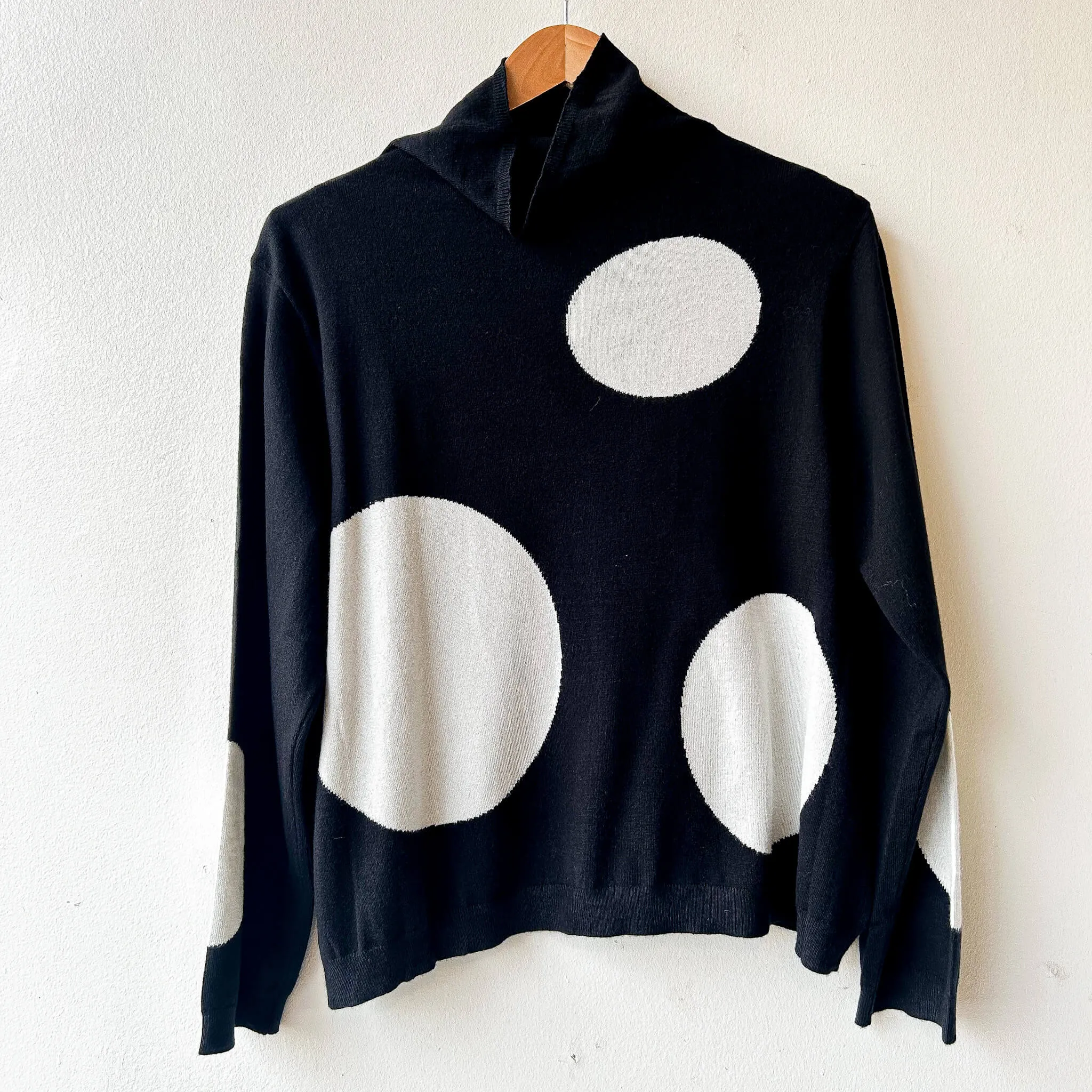 Fashion Village | Polka Dots Turtleneck Pullover