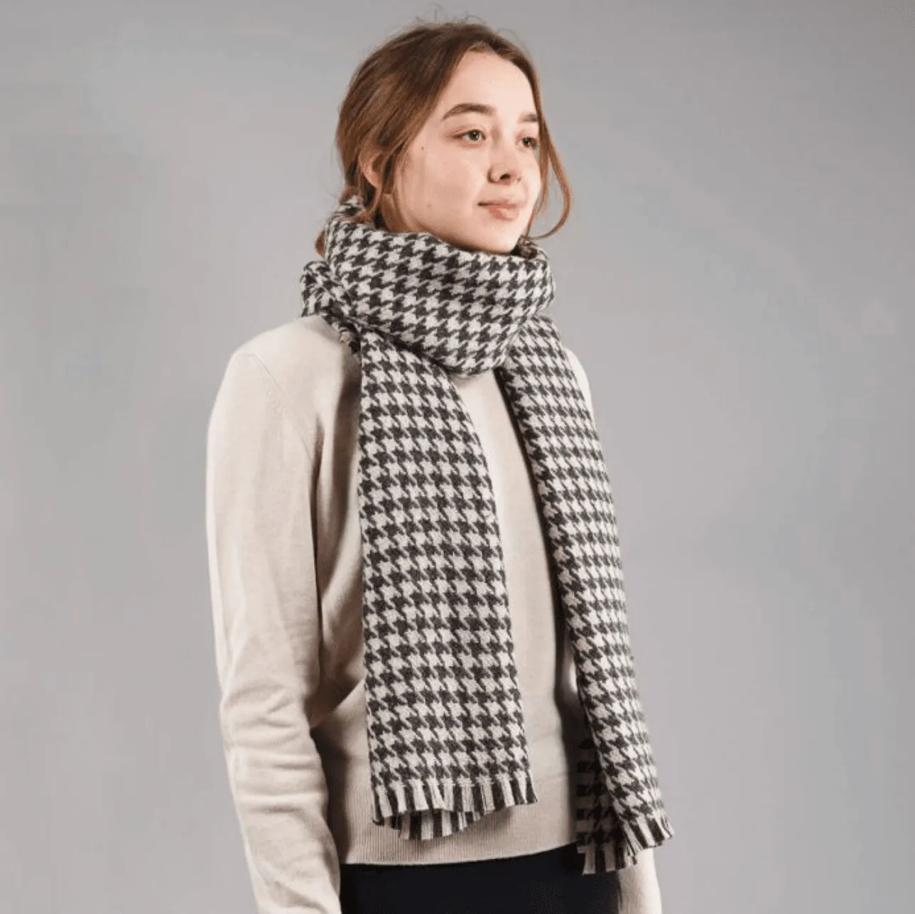 Fearne Scarf British Wool Corrie Pearl | Wool Scarf