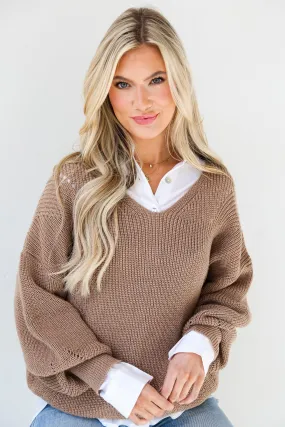 FINAL SALE - Adored Effect Beige Oversized Sweater