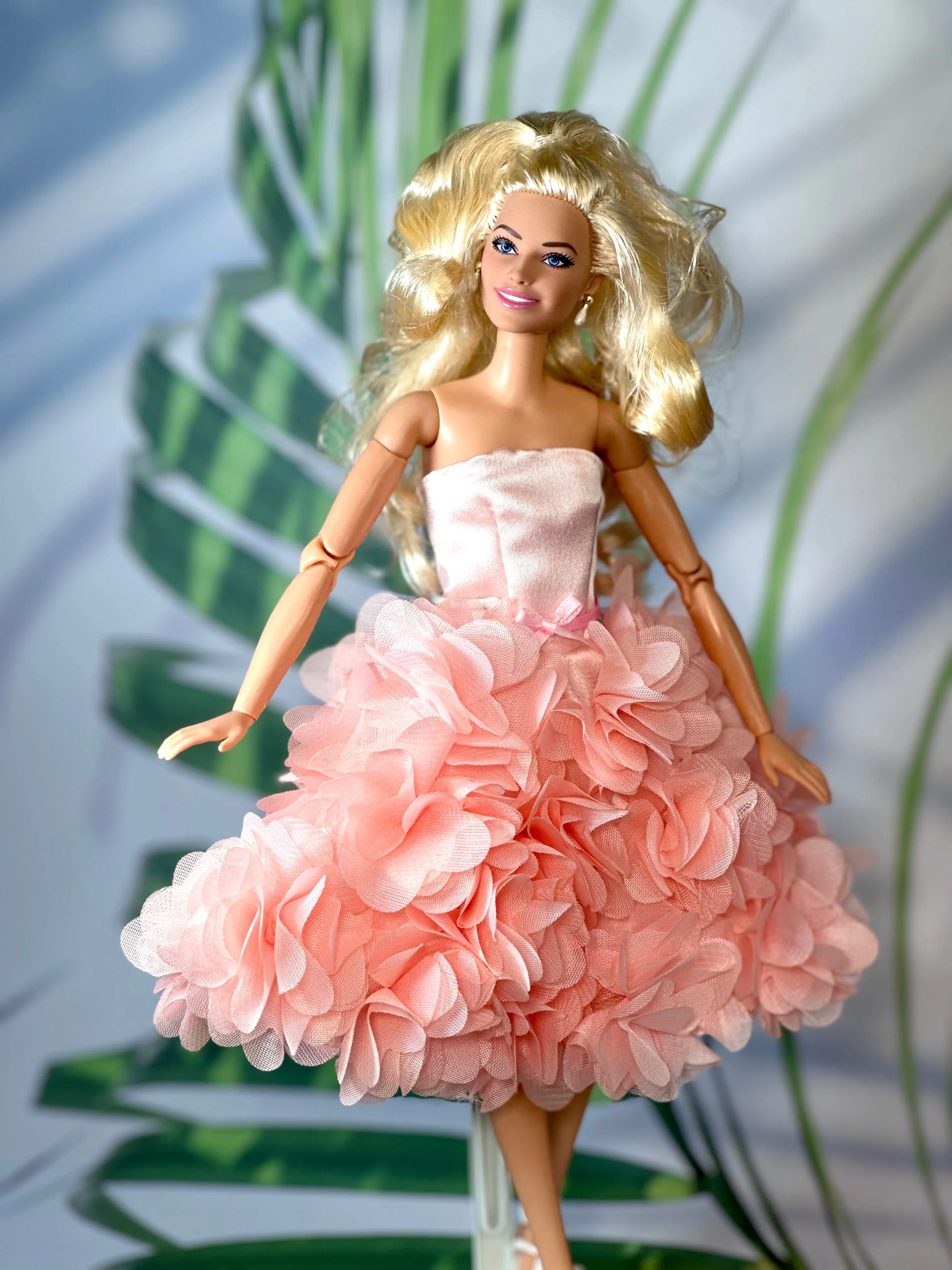 Flower dress for barbie doll