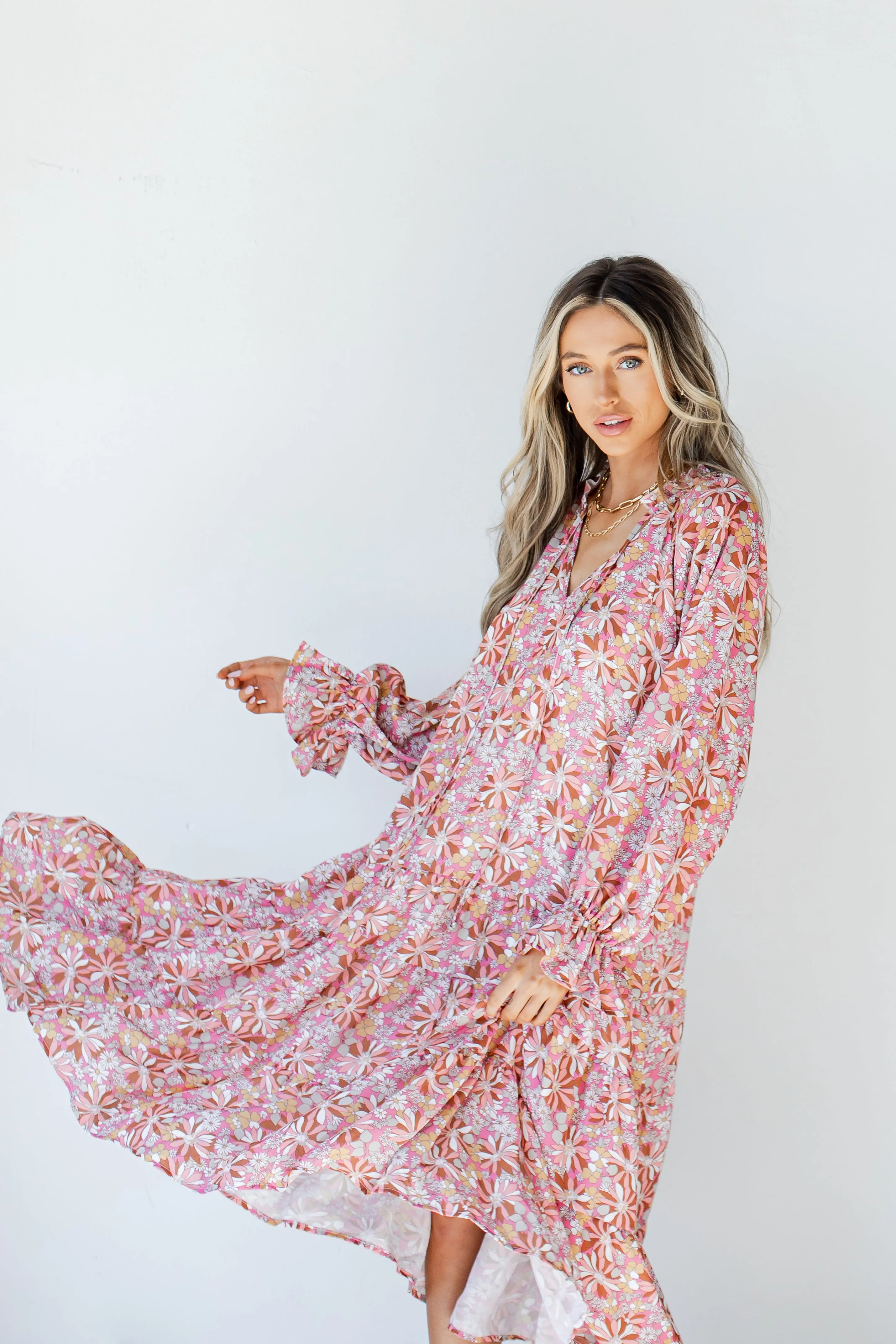 Follow Your Heart Floral Midi Dress