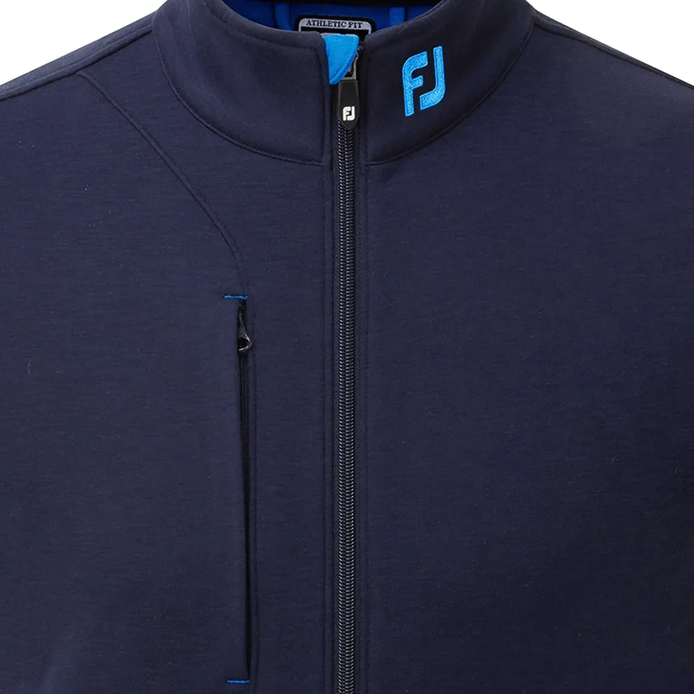 FootJoy Colour Block Full Zip Chillout Pullover - Navy/Blue