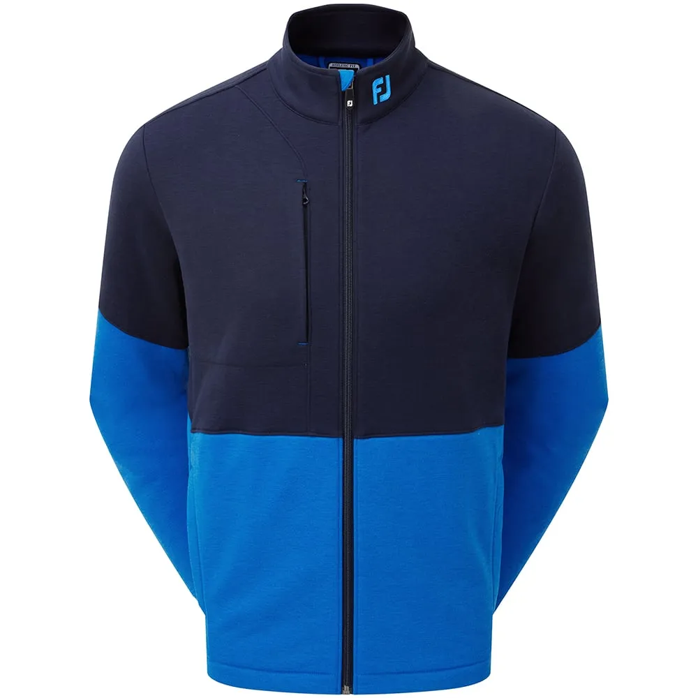 FootJoy Colour Block Full Zip Chillout Pullover - Navy/Blue