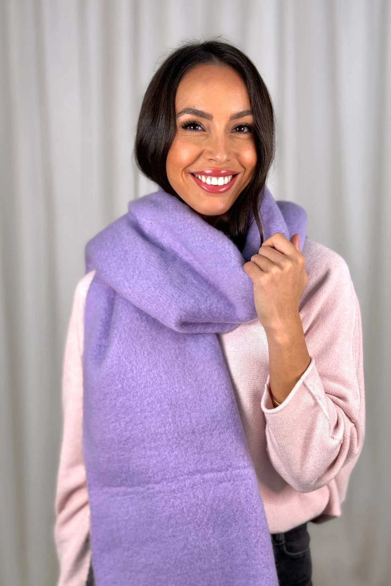 Frankie Tassel Scarf In Lilac