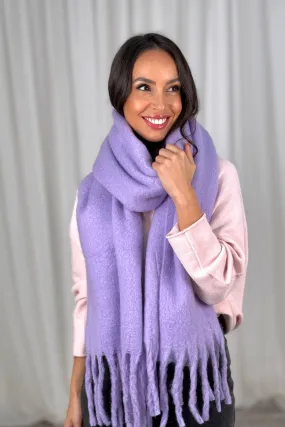 Frankie Tassel Scarf In Lilac