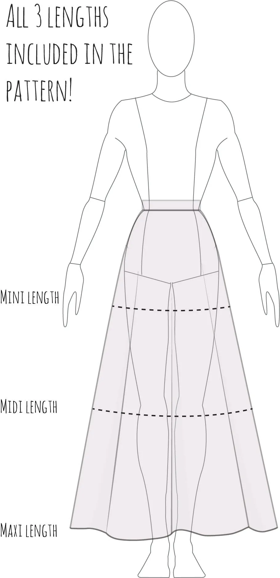 Gathered Full Circle Skirt Sewing Pattern/Downloadable PDF File and Tutorial Book