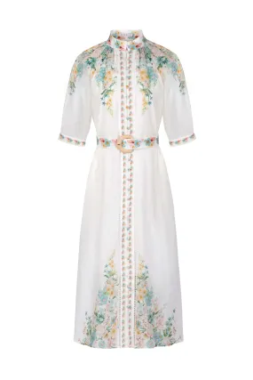 GDS Celeste Belted Linen Dress | Mint