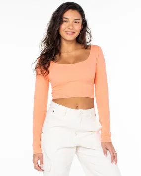 Good Keepsake Long Sleeve Crop Top - Desert Flower