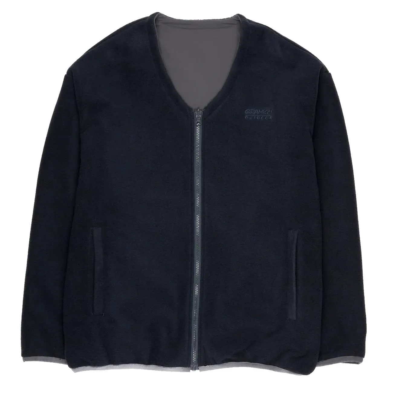 Gramicci Reversible Fleece Cardigan Dark Navy