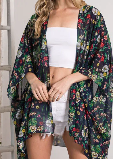 Hi Curvy Plus Size Women Floral Print Cardigan