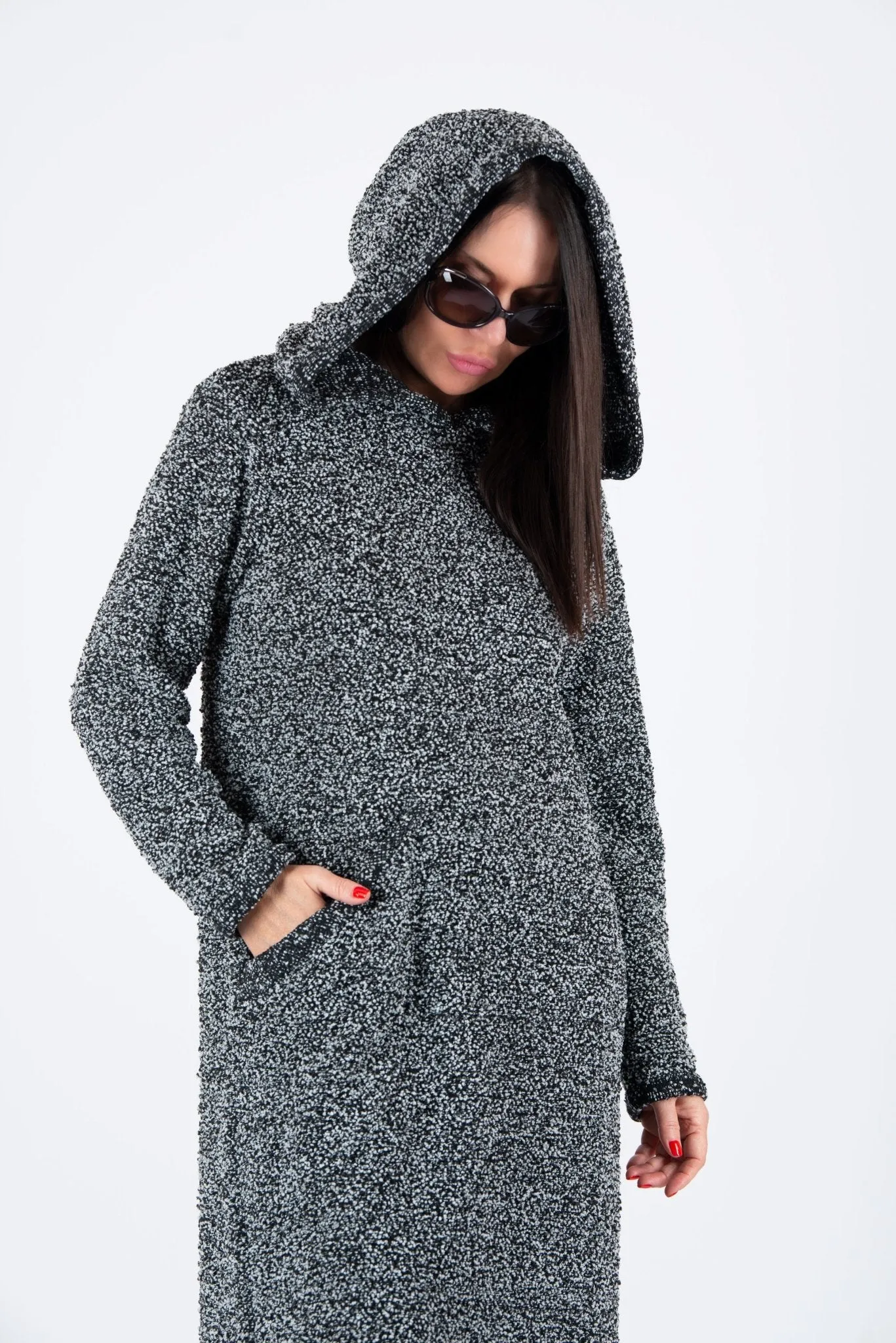 Hooded Knitted Dress LINDA