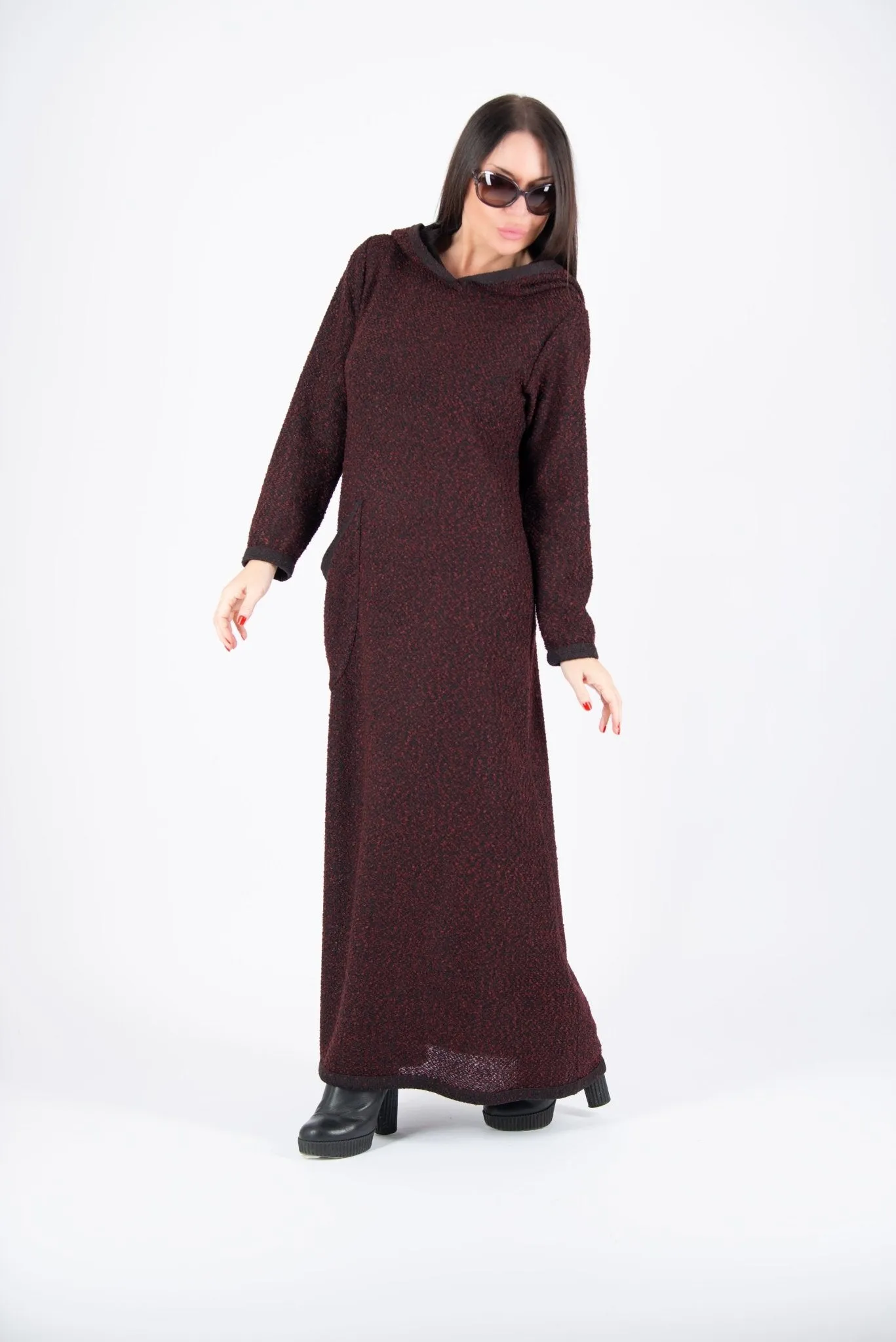 Hooded Knitted Dress LINDA