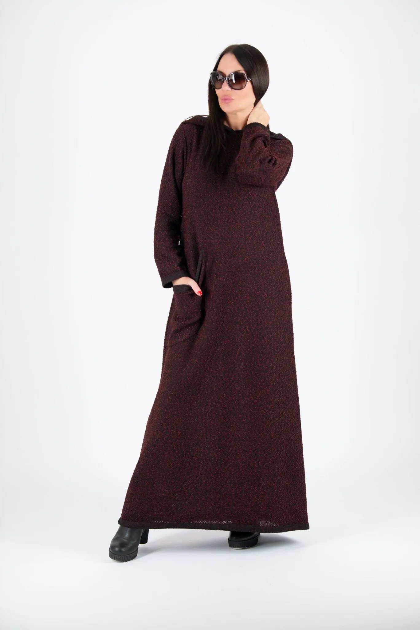 Hooded Knitted Dress LINDA