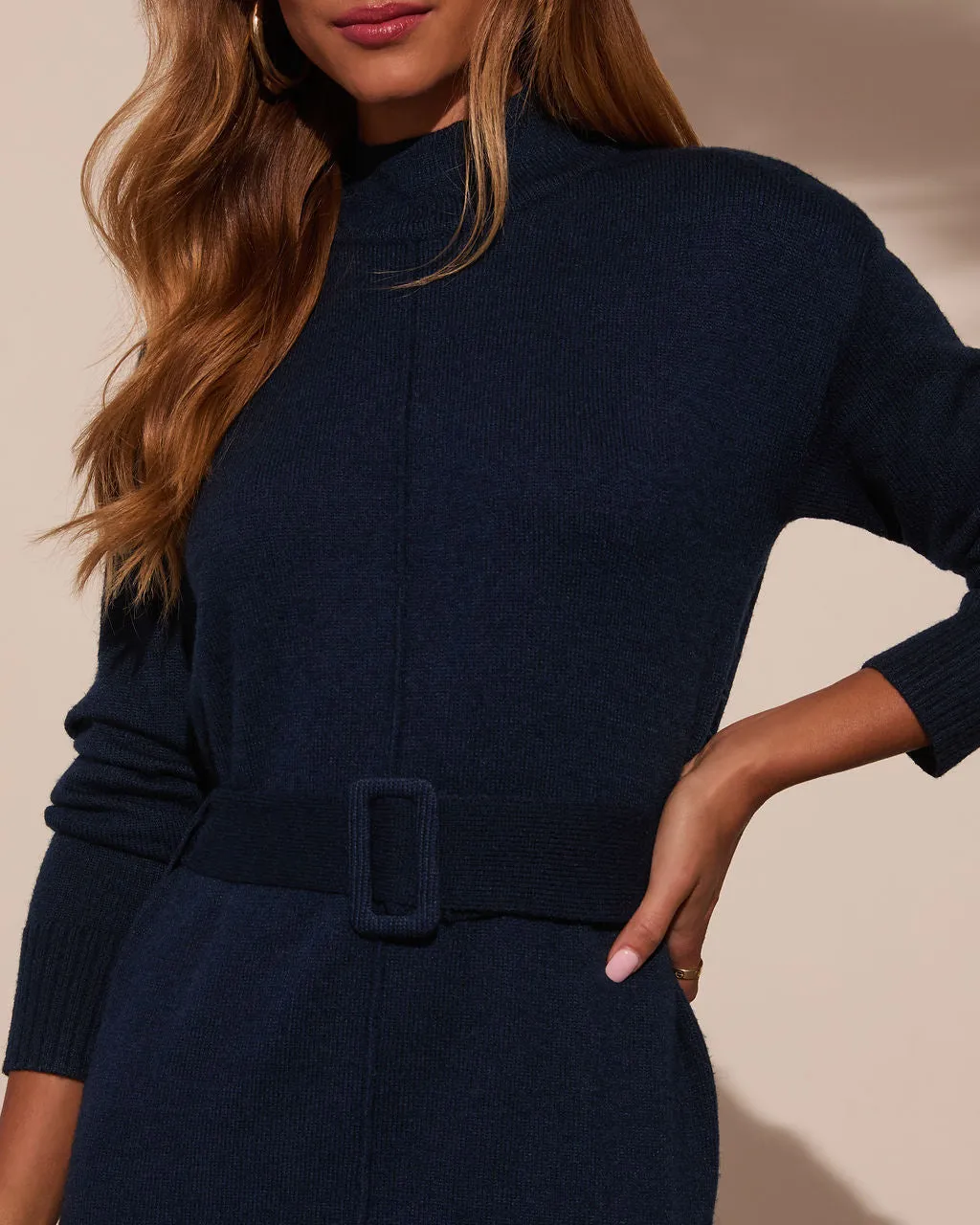 Huntley Mockneck Midi Sweater Dress