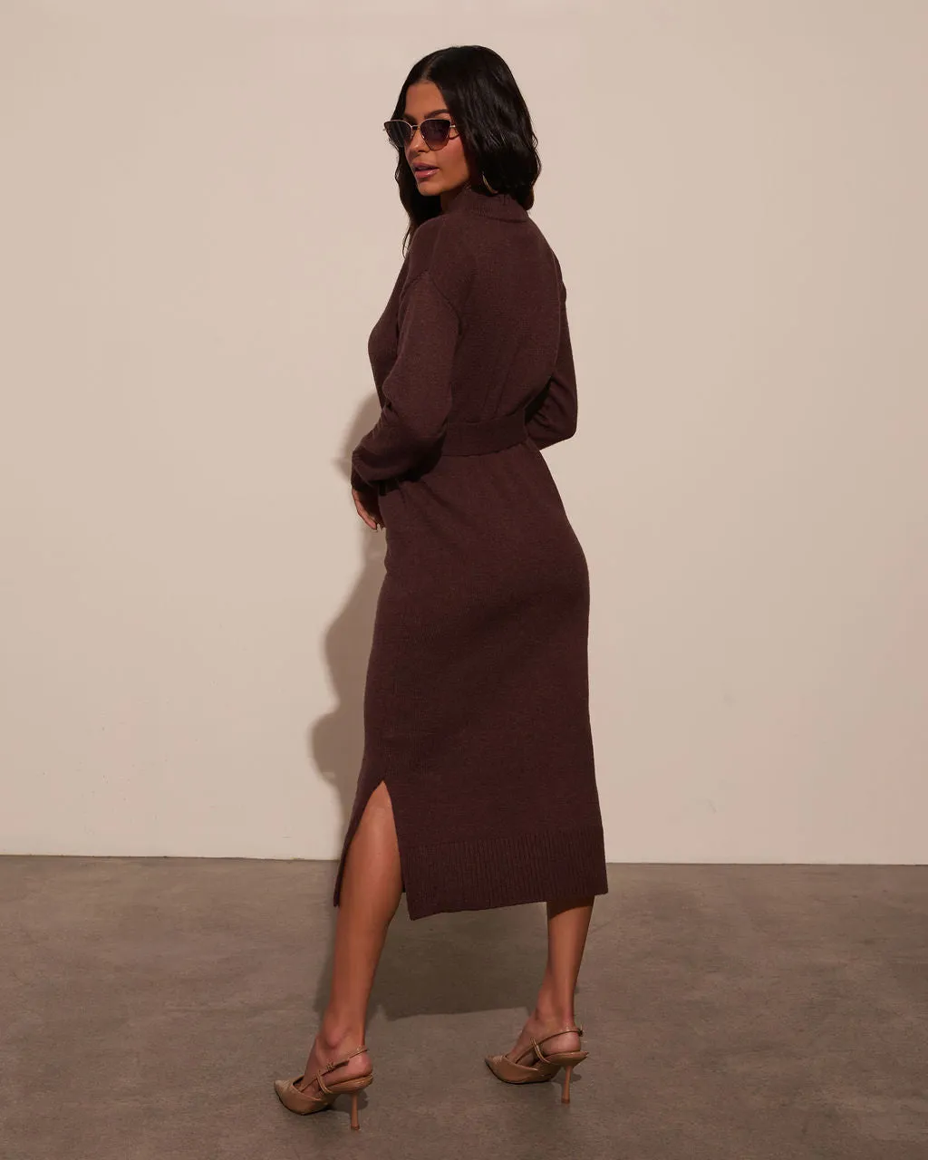 Huntley Mockneck Midi Sweater Dress