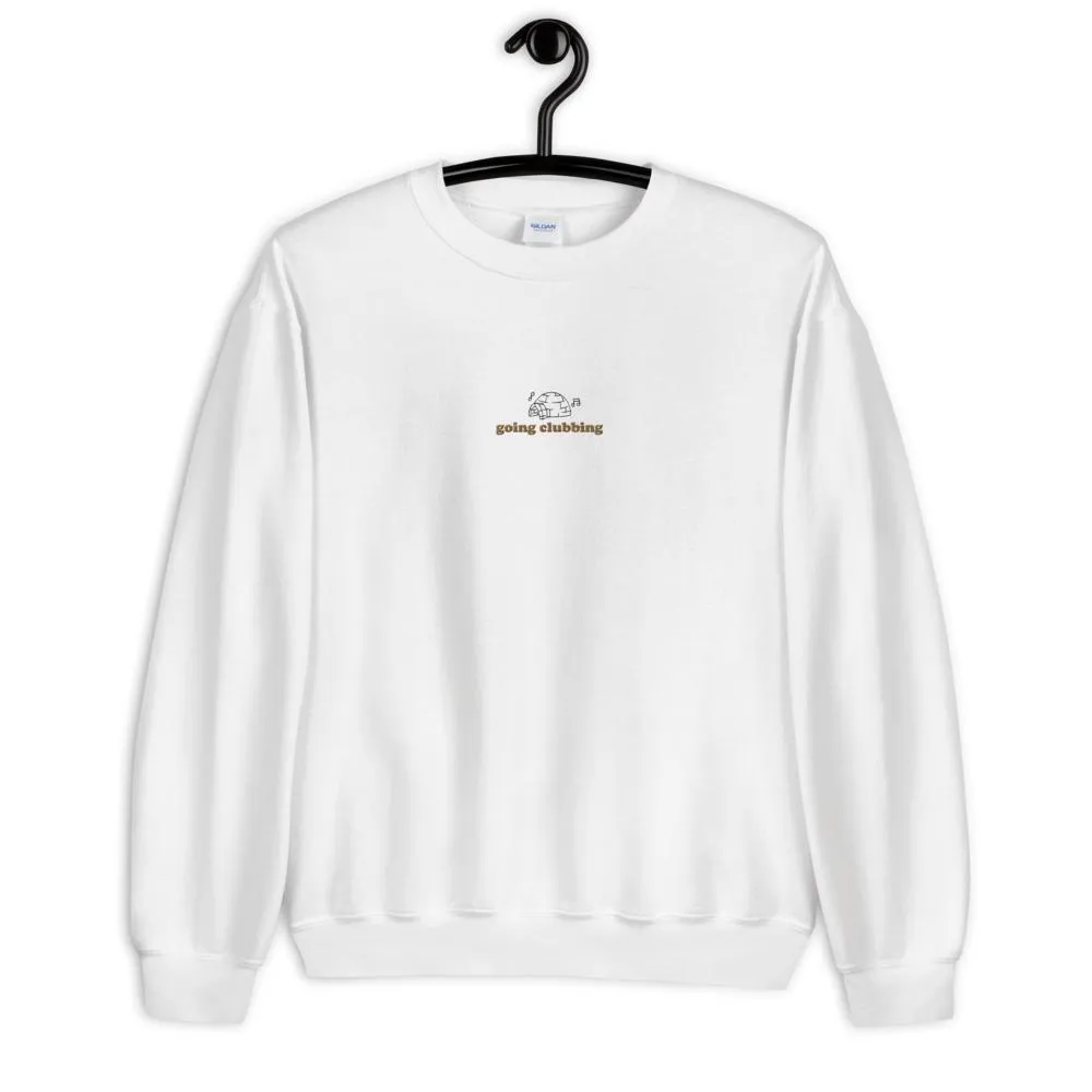 Igloo Going Clubbing | Embroidered Unisex Sweatshirt | Club Penguin