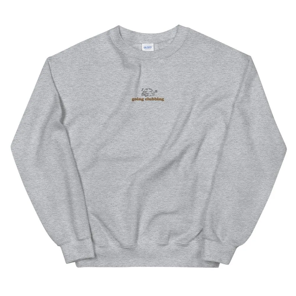 Igloo Going Clubbing | Embroidered Unisex Sweatshirt | Club Penguin