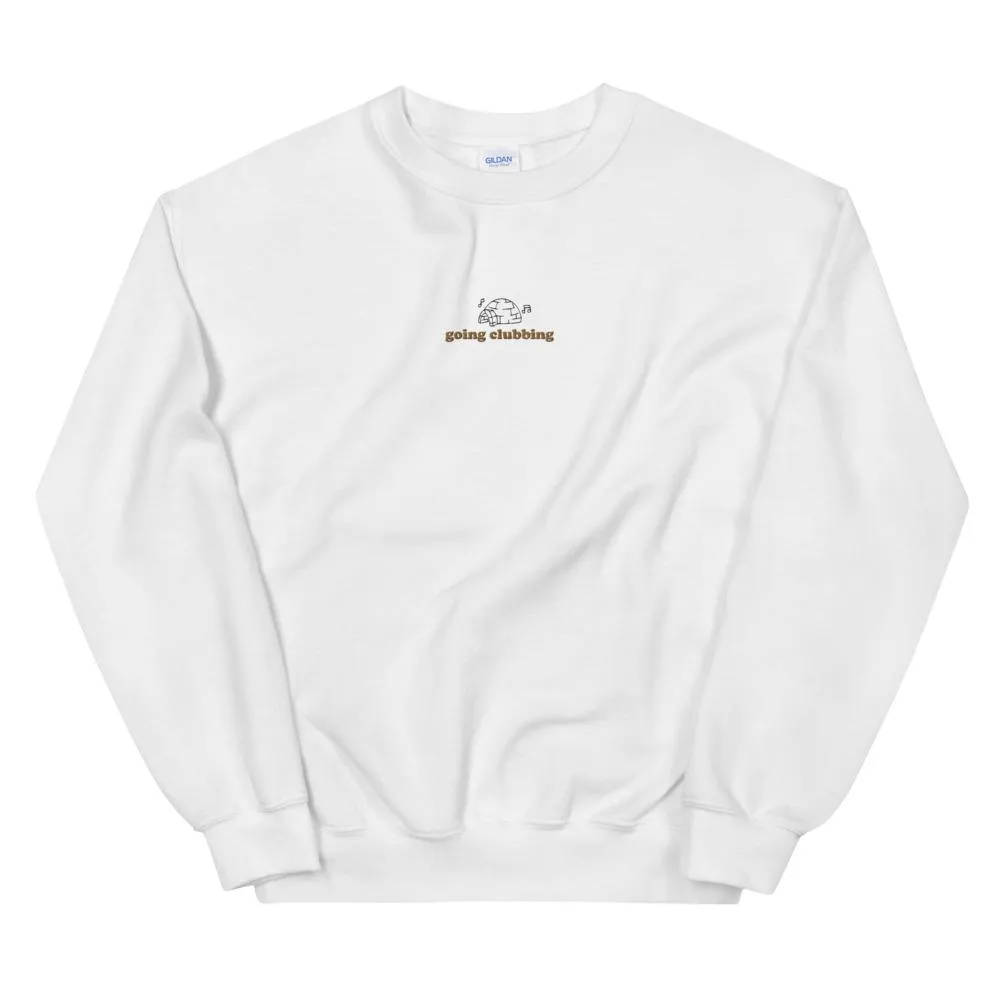 Igloo Going Clubbing | Embroidered Unisex Sweatshirt | Club Penguin