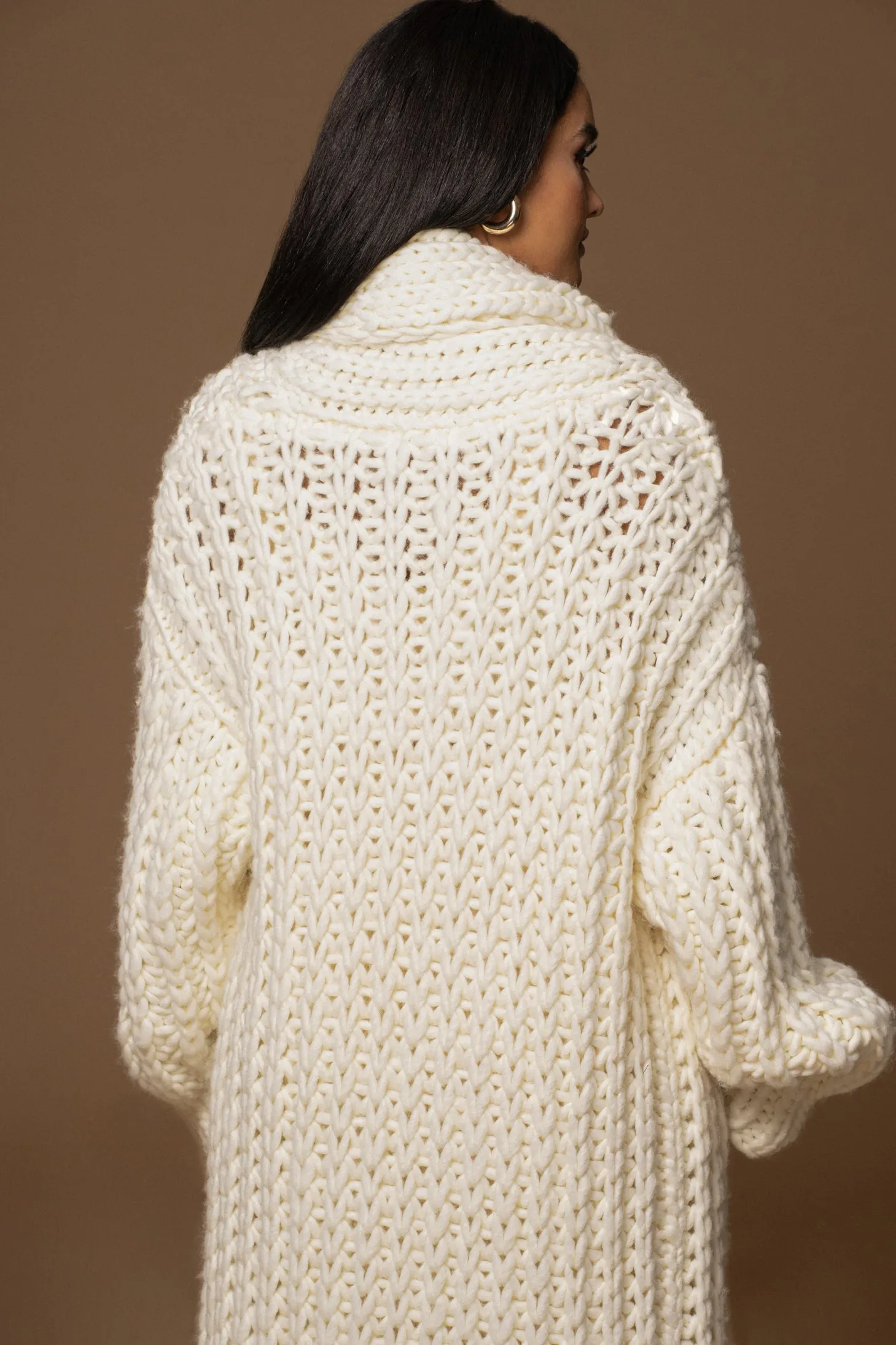 Ivory Hold Me Close Shawl Collar Cardigan