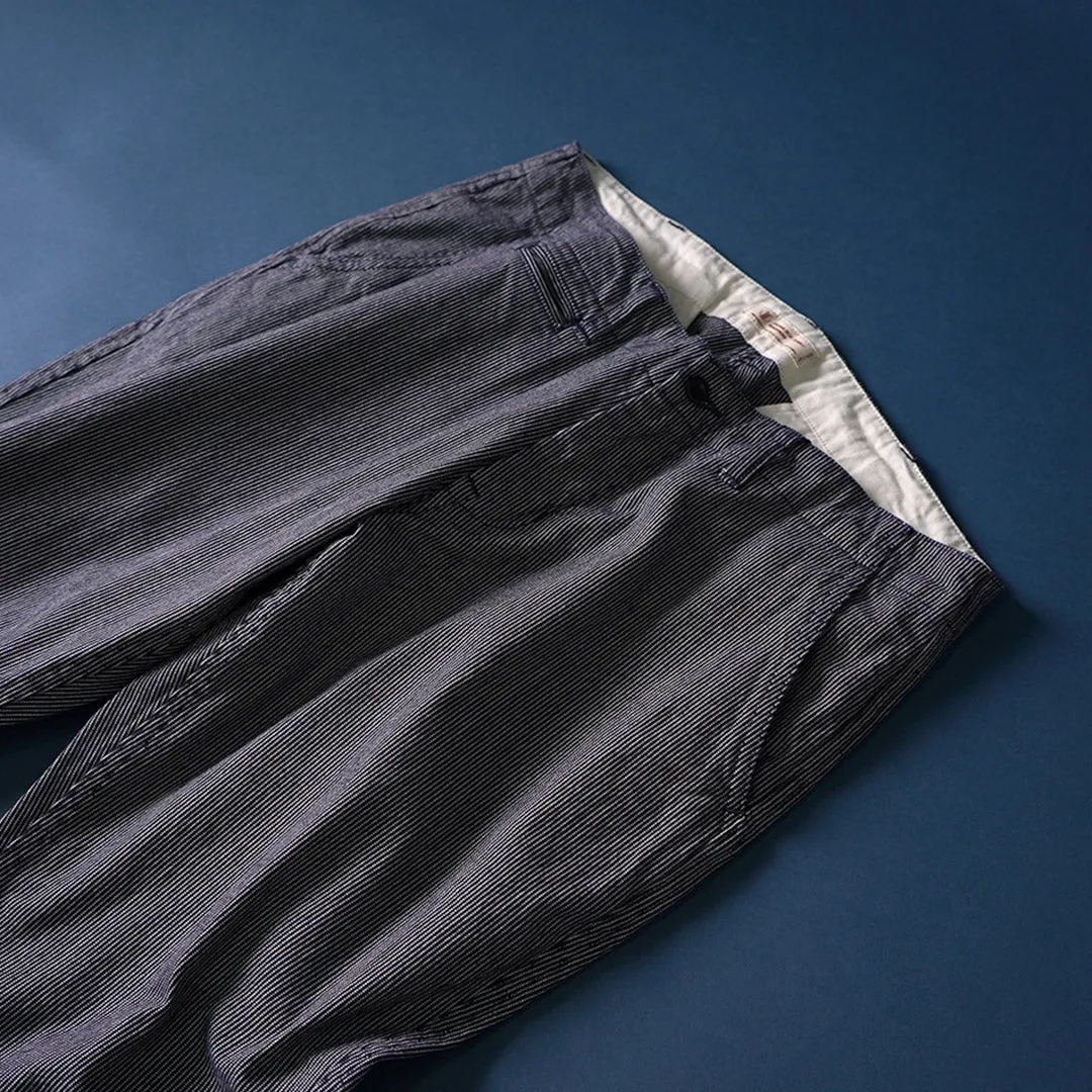 JAPAN BLUE JEANS / Wide Tapered Hickory Pants