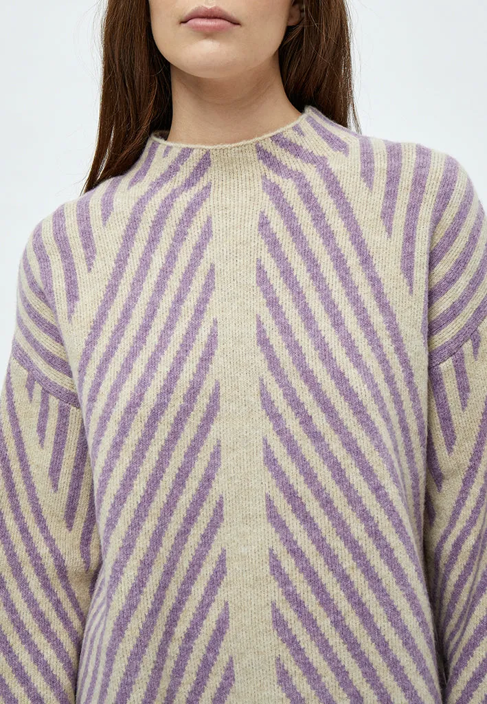 Jayda Highneck Pullover - Warm Sand Melange