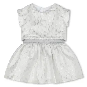 Karl Lagerfeld Baby Girls Silver Monogram Dress