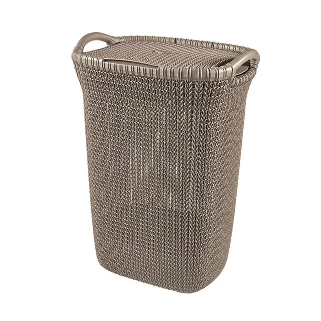 Knit Laundry Hamper 57L with lid