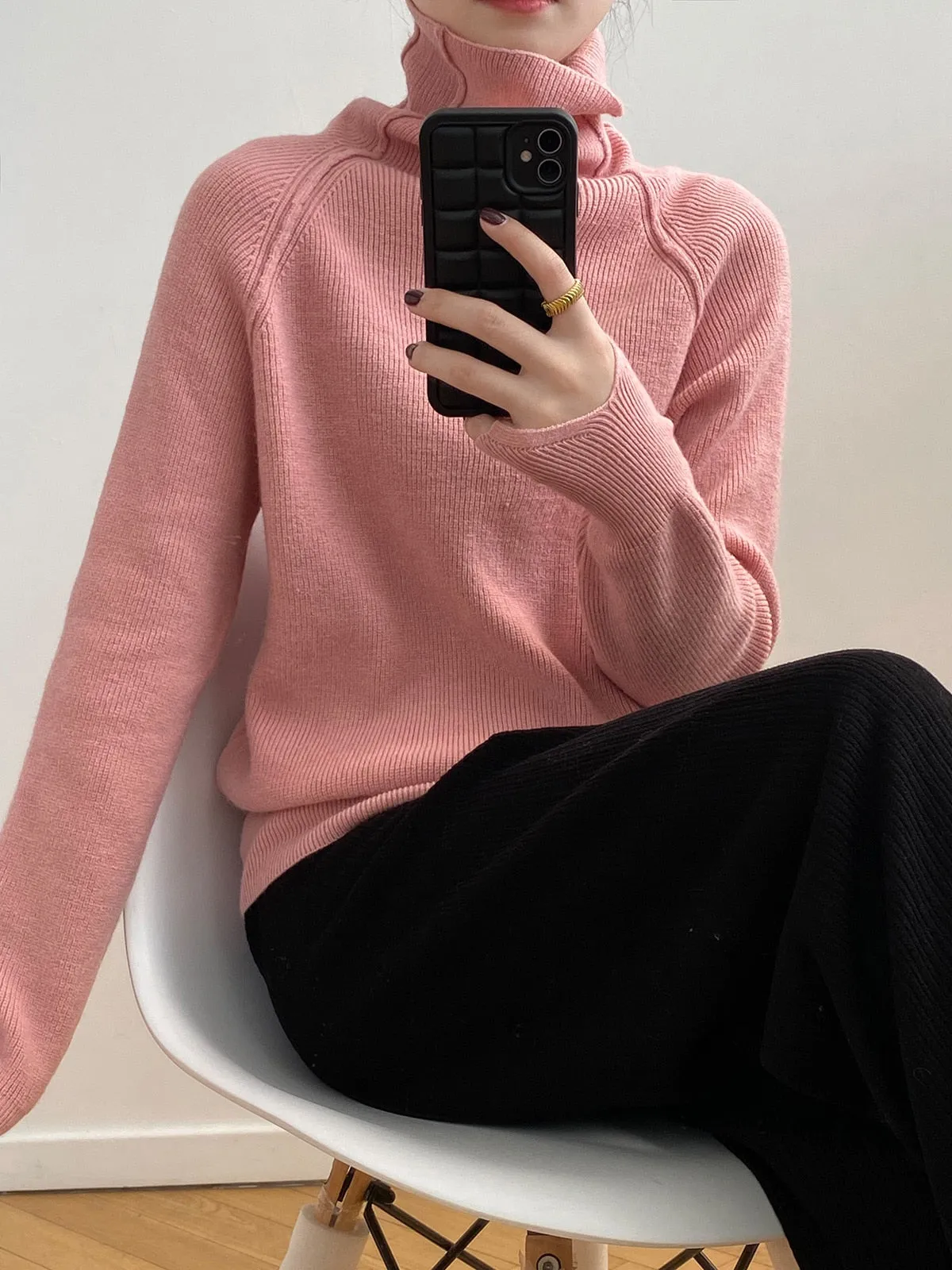 [Korean Style] 6 Color Basic Turtleneck Sweater