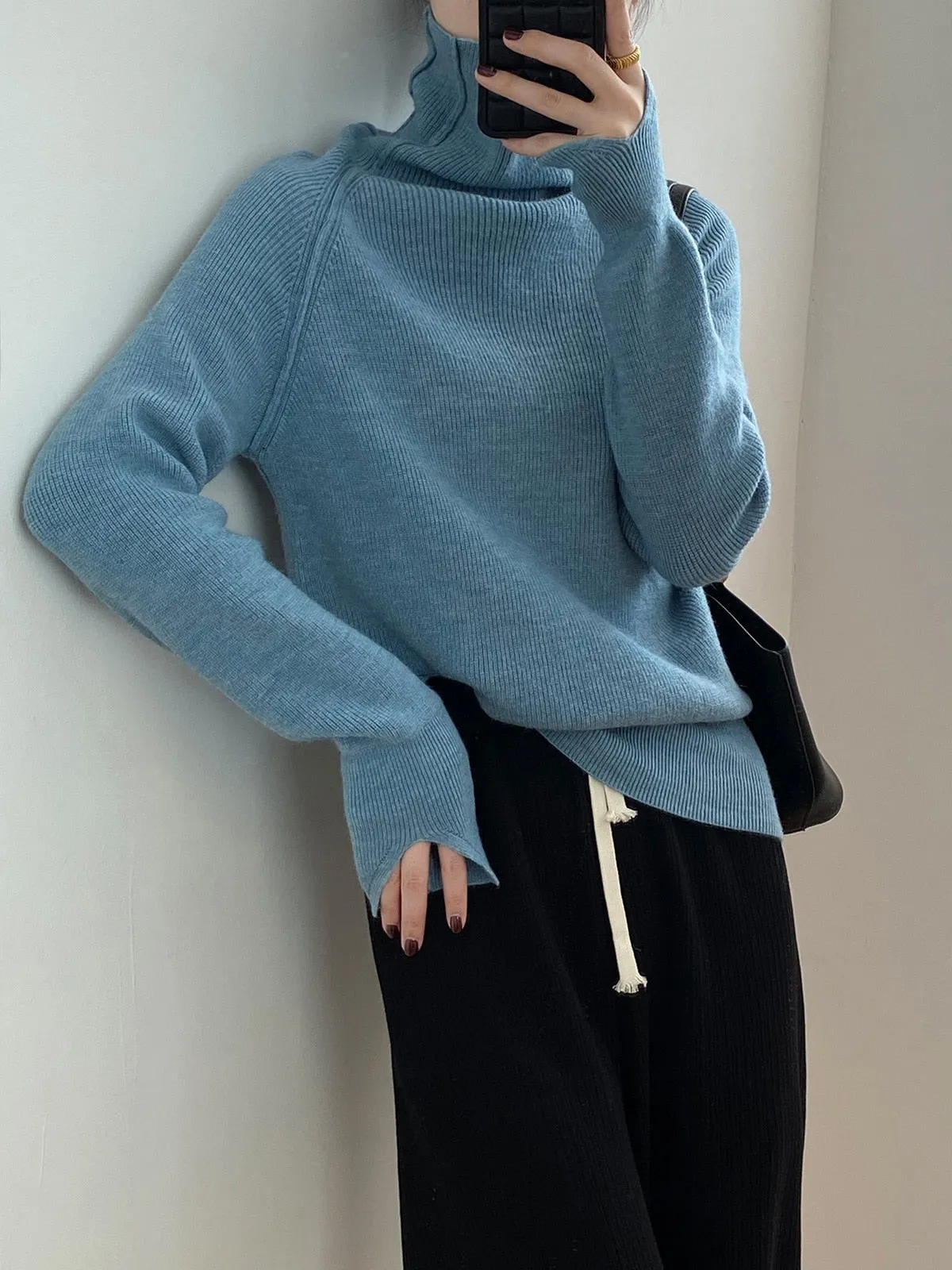 [Korean Style] 6 Color Basic Turtleneck Sweater