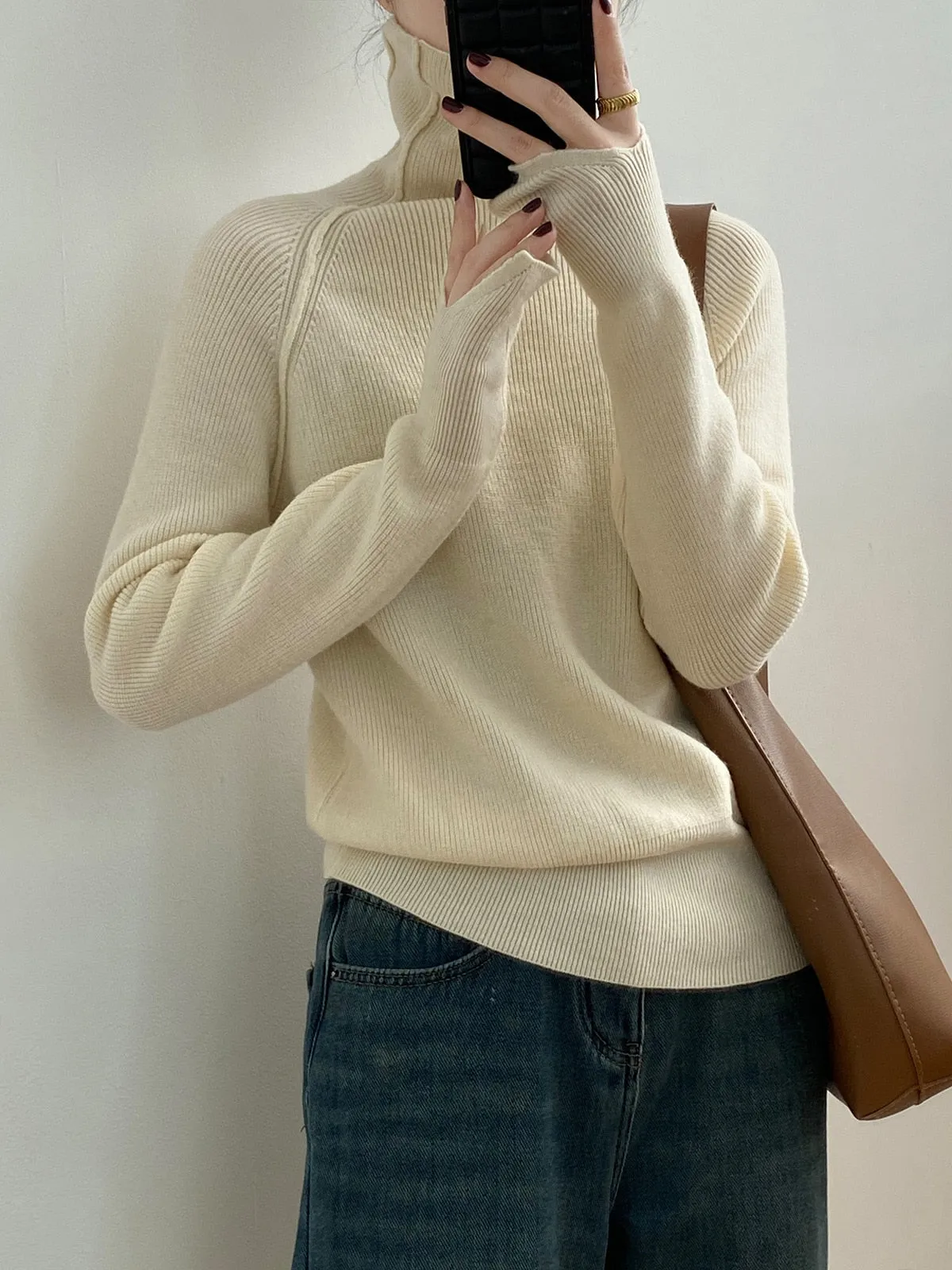 [Korean Style] 6 Color Basic Turtleneck Sweater