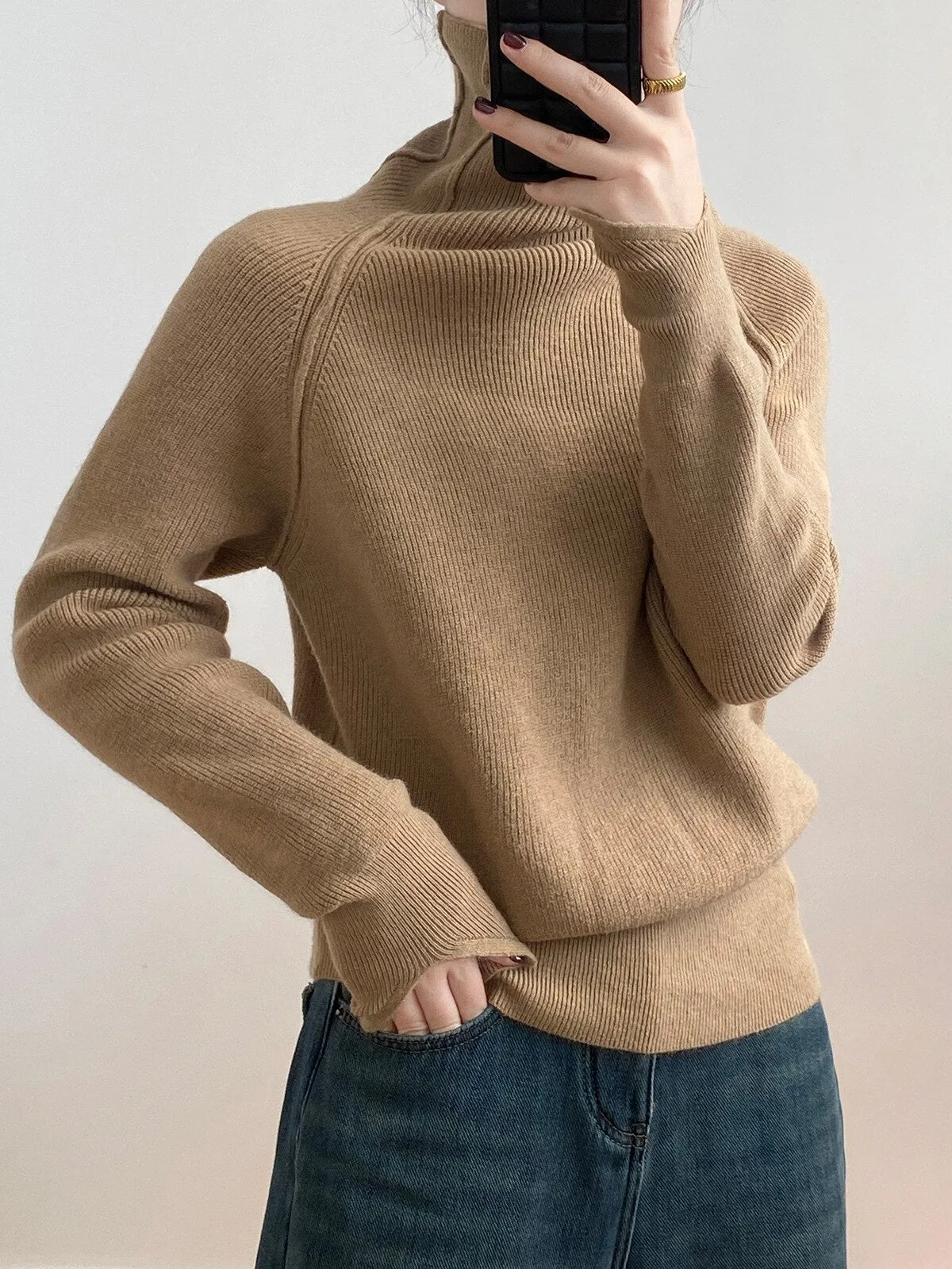 [Korean Style] 6 Color Basic Turtleneck Sweater