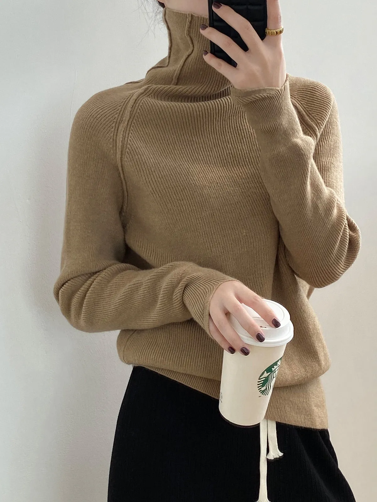 [Korean Style] 6 Color Basic Turtleneck Sweater