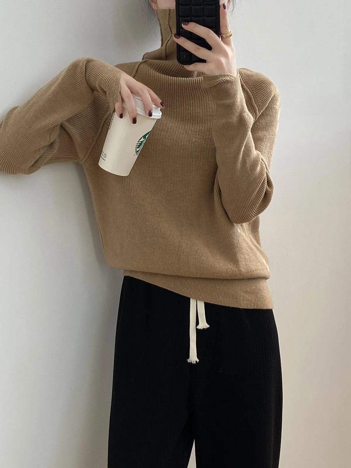 [Korean Style] 6 Color Basic Turtleneck Sweater