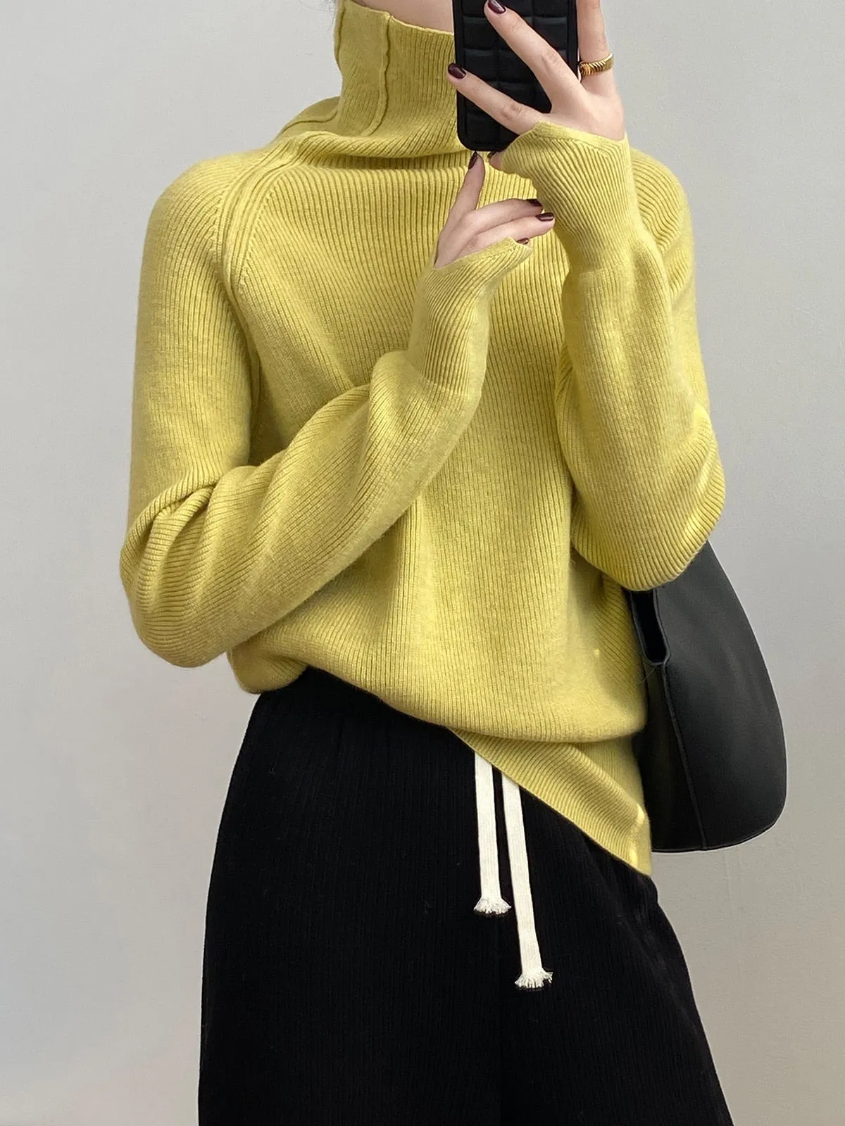 [Korean Style] 6 Color Basic Turtleneck Sweater