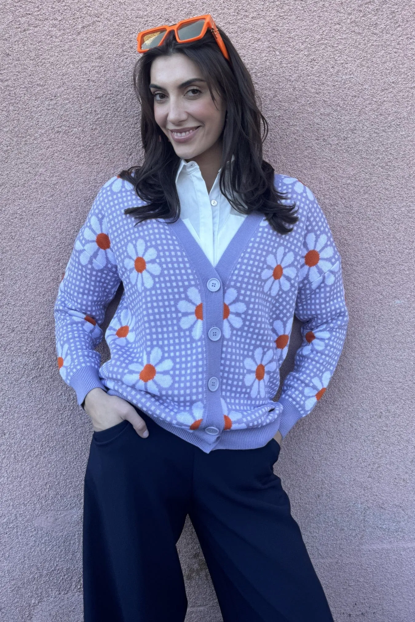 Lavender Daisy Cardigan