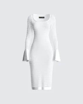 Letitia Ivory Sweater Midi Dress