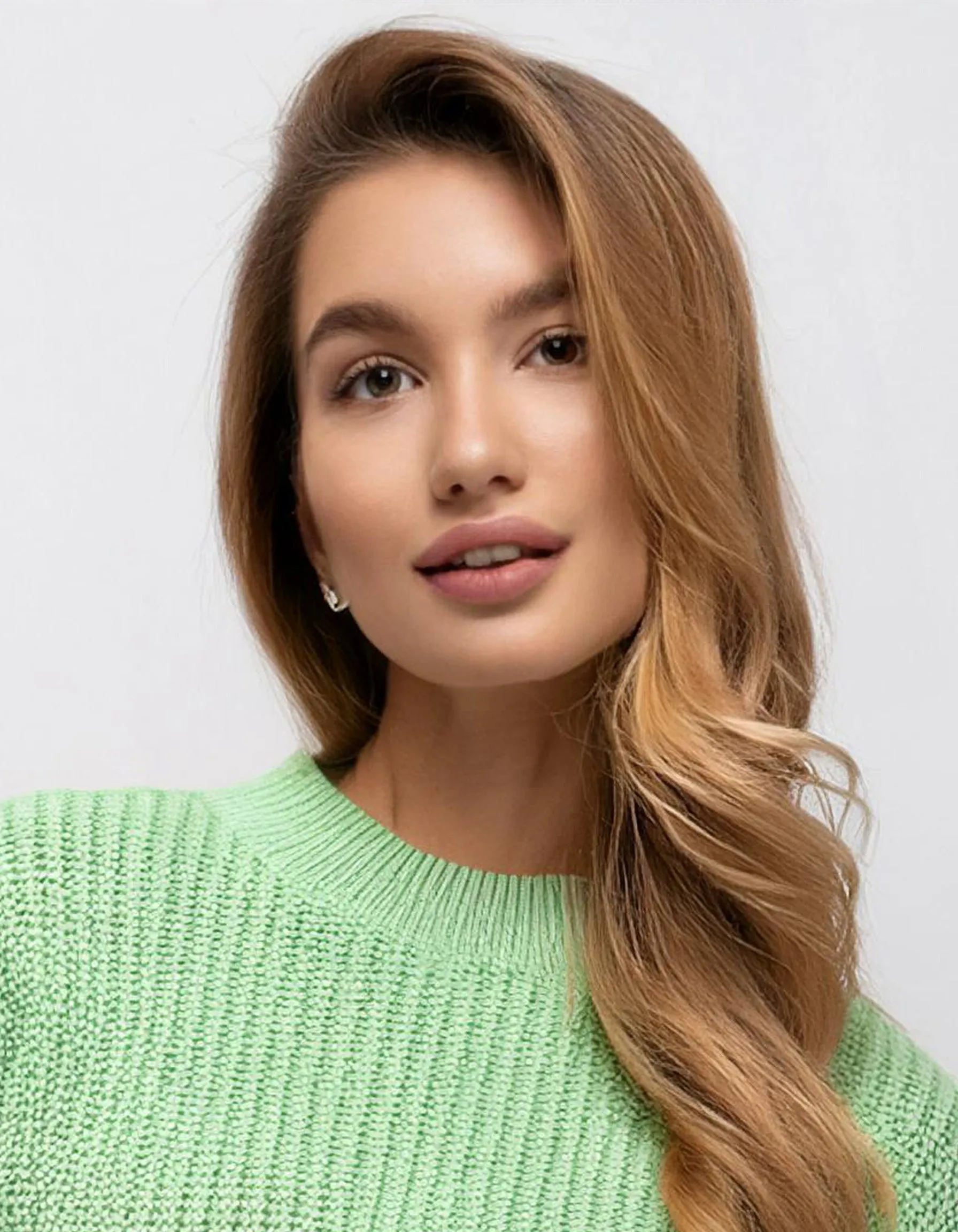 Light Green Cable Knit Pullover