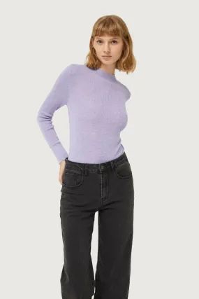 Lilac Long Sleeve Knit Top