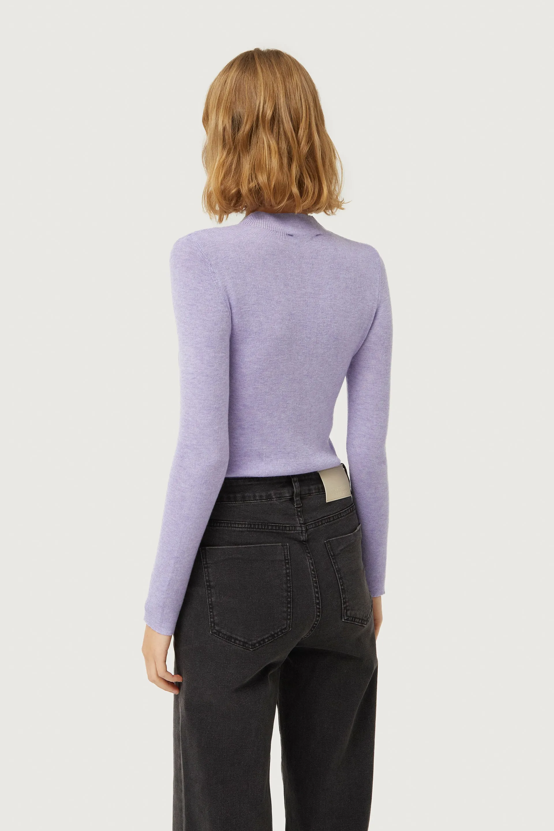 Lilac Long Sleeve Knit Top