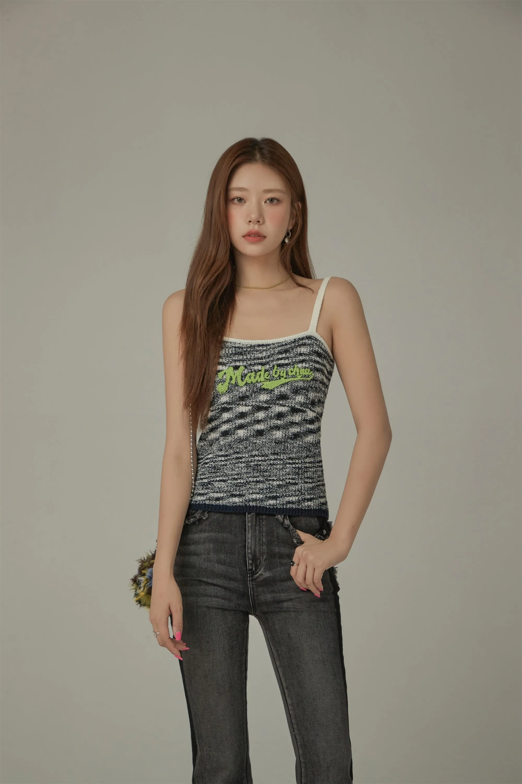 Logo Knit Sleeveless Top